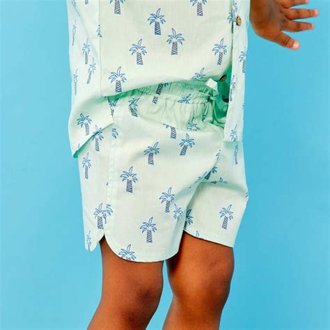 Pantalón corto de popelina con estampado 